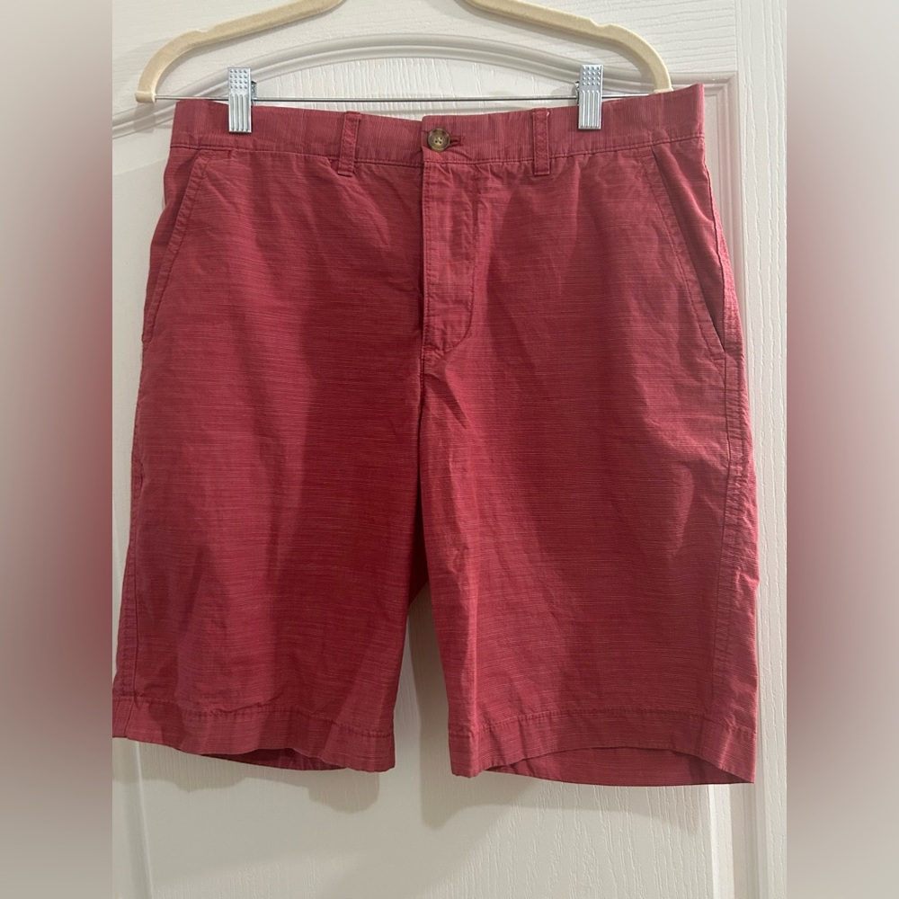 Tommy Hilfiger Men's Brick Red Flat Front Shorts